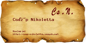 Csép Nikoletta névjegykártya