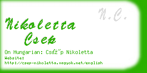 nikoletta csep business card